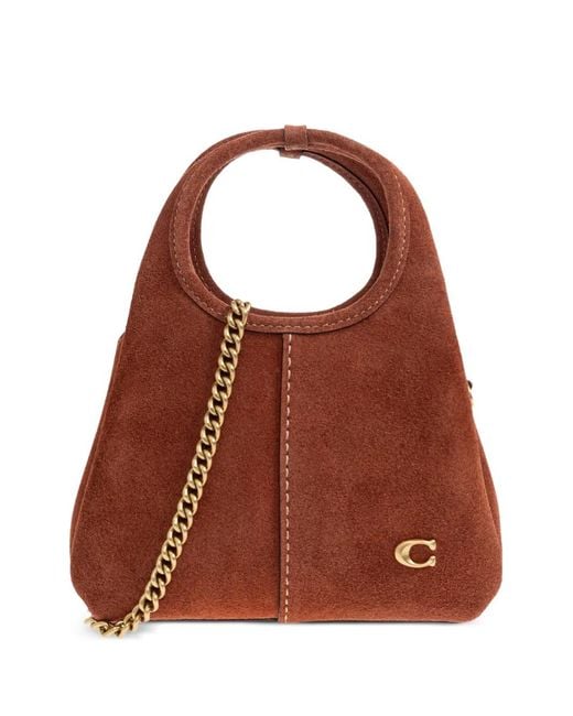 COACH Brown Lana Leather Tote Bag