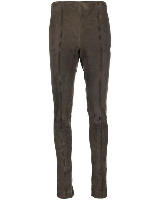 Polo Ralph Lauren Gray Ardy Suede Leggings