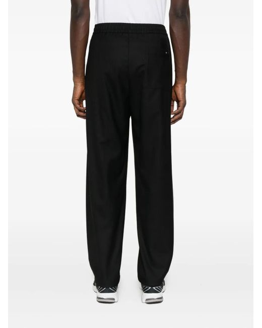 Herno Black Elastic-Waist Trousers for men