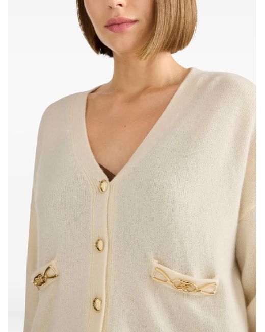 Cinq À Sept Vest Verfraaid Met Ketting En Knopen in het Natural