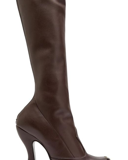 Etro Brown Square-Toe Boots