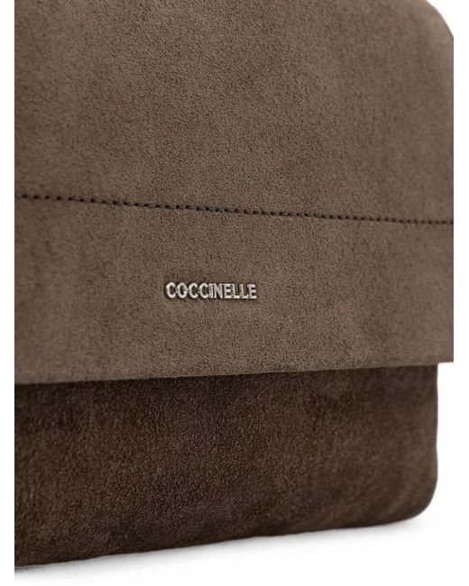 Coccinelle Brown Small Boheme Braided-Handle Shoulder Bag