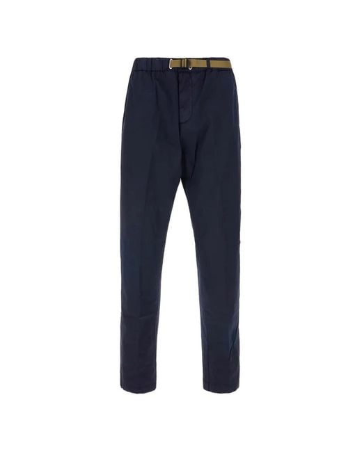 White Sand Blue Belted Chinos for men