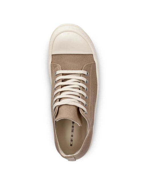 Rick Owens Brown Low-Top Sneakers