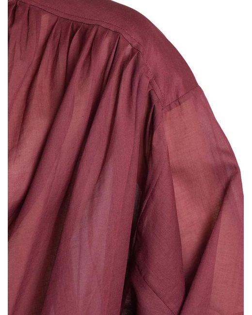 ANDAMANE Red Rania Oversized Shirt