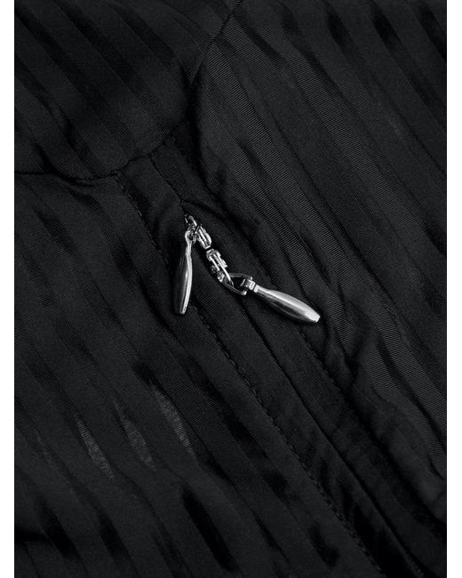 Maison Close Gestreepte Catsuit in het Black