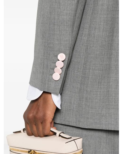 Moschino Gray Shawl-Lapel Blazer