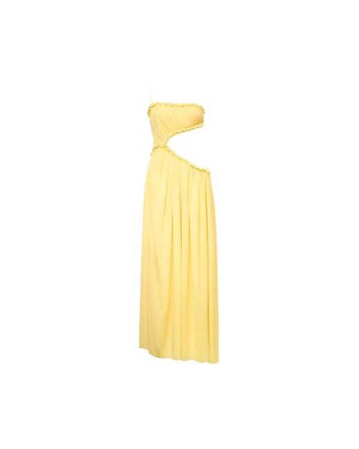 Stolen Stores Metallic Selene Draped Maxi Dress