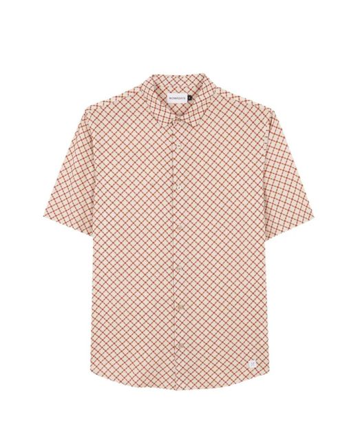 NOWADAYS Pink Short-Sleeves Shirt for men
