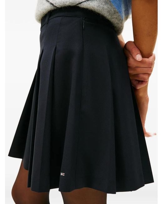 Tommy Hilfiger Blue Pleated Mini Skirt