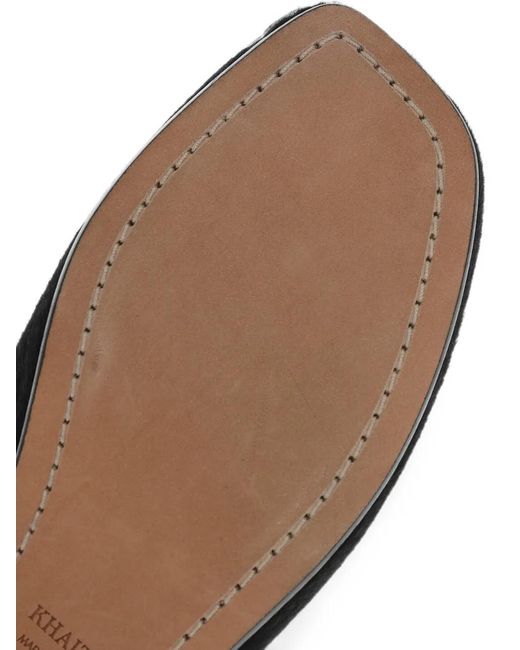 Khaite Black Monroe Pony Hair Loafers