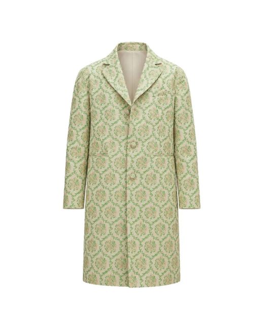 Simone Rocha White Manteau Ample Duster À Fleurs En Jacquard for men
