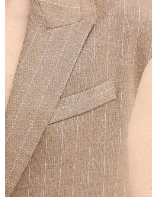 La Petite Francaise Natural Valmy Pinstripe Single-Breasted Waistcoat