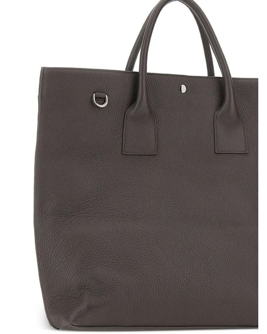 Gianni Chiarini Black Florence Hammered Leather Tote Bag for men