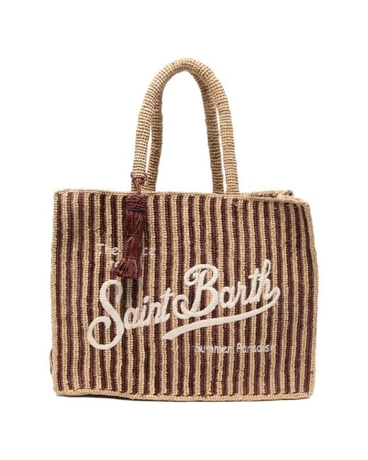 Mc2 Saint Barth Natural Vanity Striped Shoulder Bag