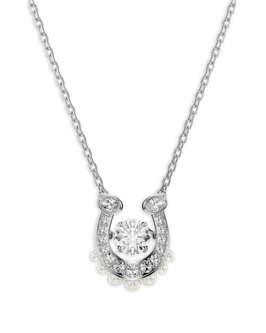 Swarovski White Symbolica Horseshoe-Pendant Necklace