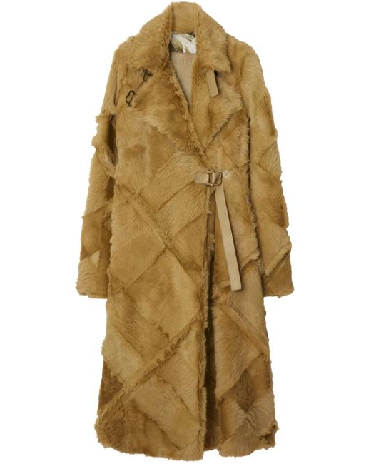 Burberry Leren Jas in het Natural