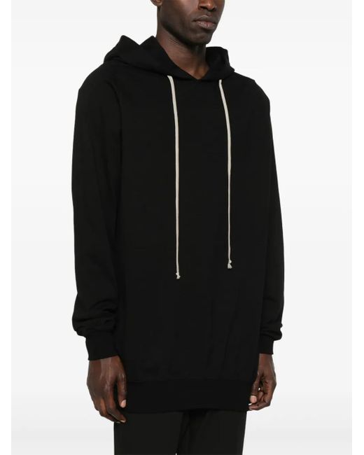 Rick Owens Black Drawstring Hoodie for men