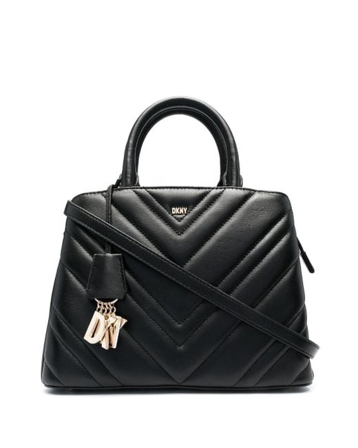 DKNY Paige Logocharm Tote Bag in Black Lyst Canada
