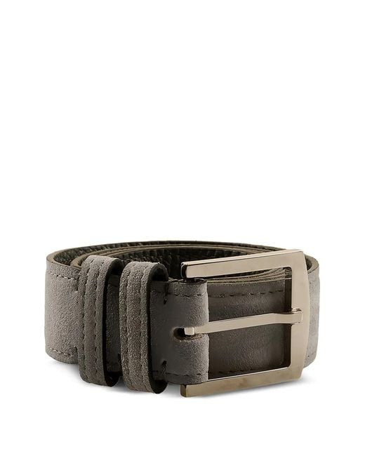 Kiton Black Ceinture En Daim À Boucle for men