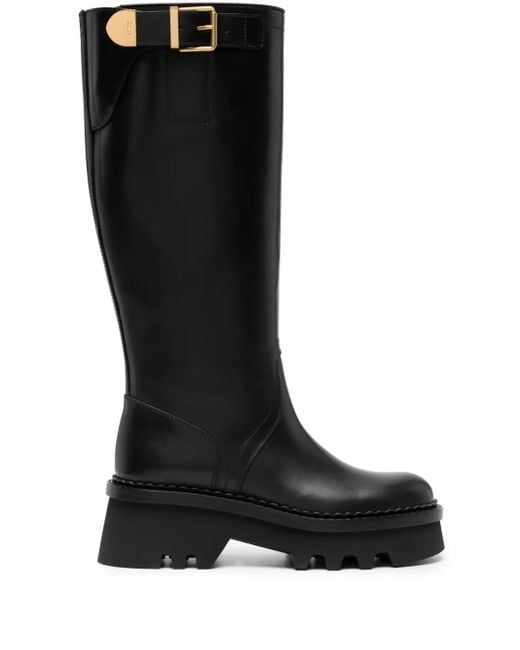 Botas Altas De Cuero Owena Audaces Y Cómodas, Mujer, Talla Chloé de color Black