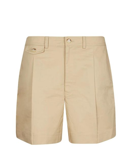 Ralph Lauren Natural Pleated Tailored Shorts