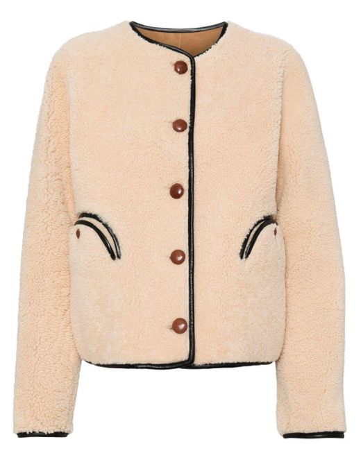 Blazé Milano Natural Reversible Shearling Bolero Jacket