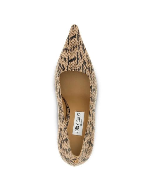 Jimmy Choo Metallic Ixia Snake-Effect Pumps