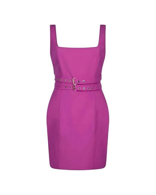 Liu Jo Purple Belted Sleeveless Mini Dress