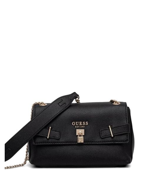 Guess Black Lock Chain Cross Body Bag