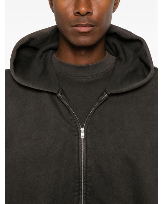 Represent Black Initial Zip-Up Cotton Hoodie for men