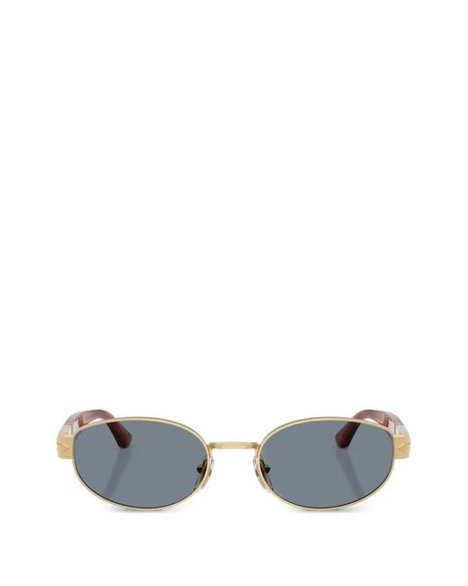 Persol Metallic Oval-Frame Sunglasses