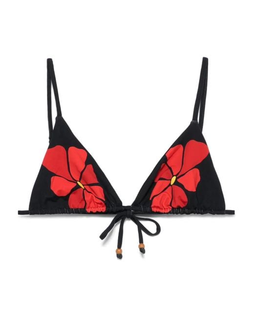 Cala De La Cruz Red Rio Bikini Top