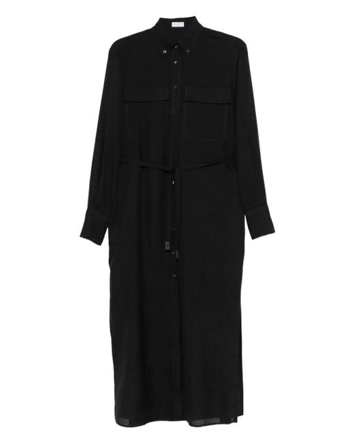 Vestido midi con botones Brunello Cucinelli de color Black