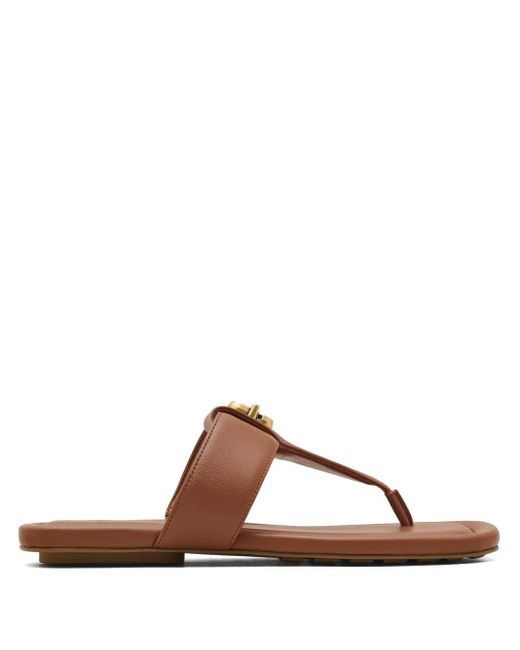 Marc Jacobs Brown The Dual T Sandalen