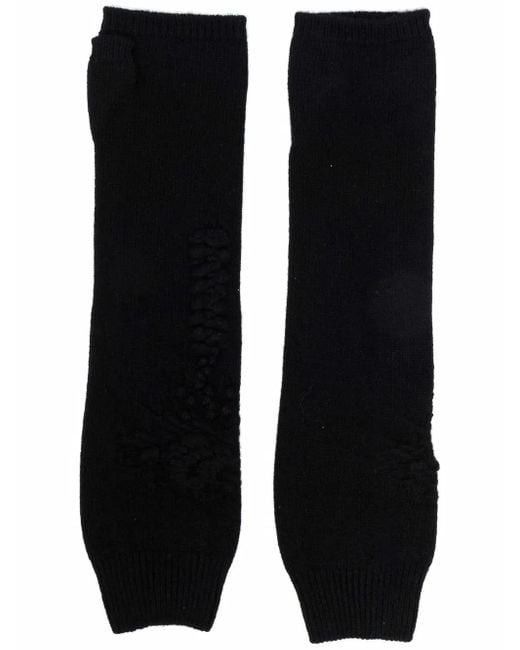 Barrie Black Cashmere Mittens
