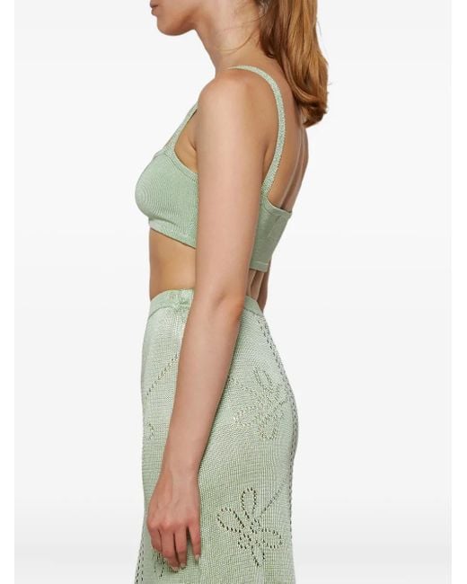 Calle Del Mar Green Knitted Bandeau Top