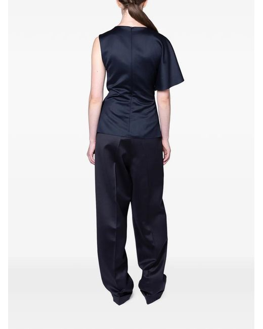 Roksanda Blue Nomi Draped Asymmetric Top