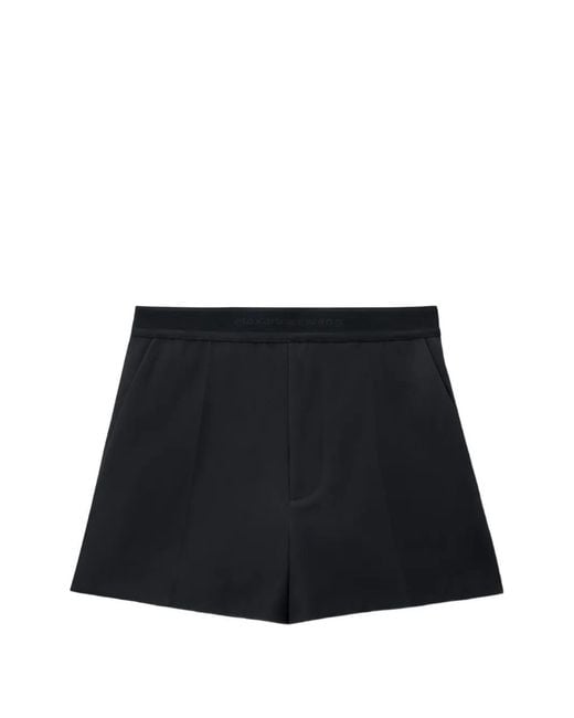 Alexander Wang Black Logo Elastic High-Rise Mini Short