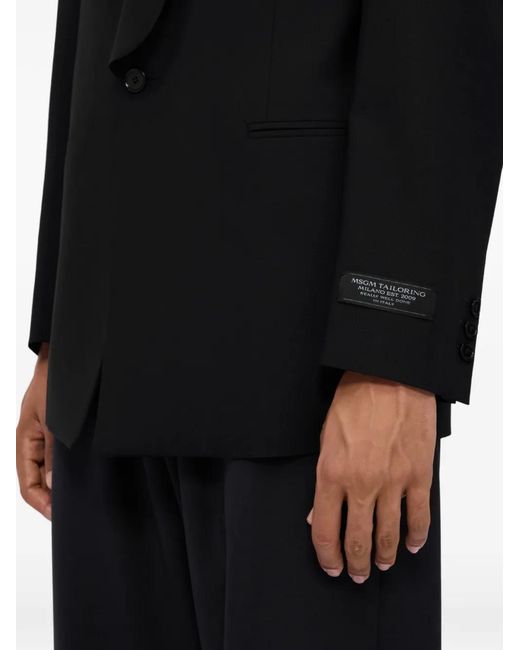 Veste À Col Châle MSGM pour homme en coloris Black