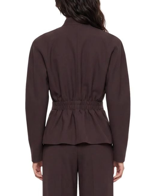 ANDAMANE Red Margaux Belted Wrap Jacket