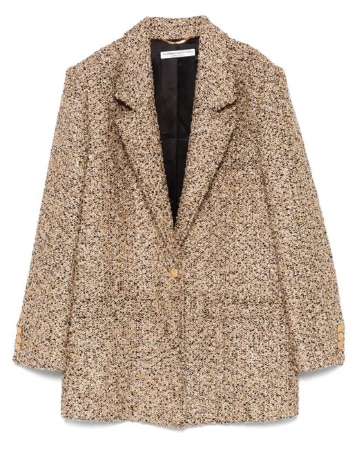 Alessandra Rich Natural Lurex Tweed Blazer