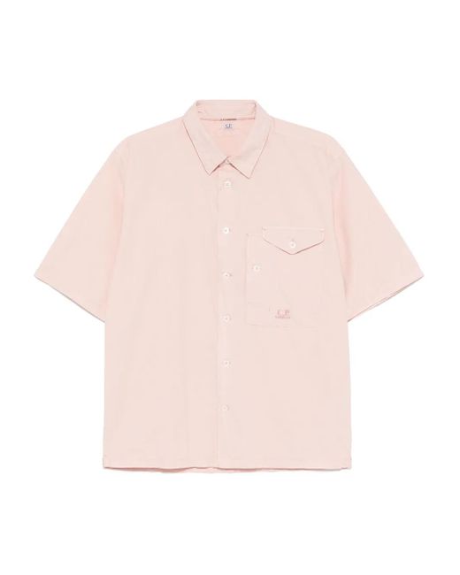 C P Company Kurzärmeliges Hemd in Pink für Herren