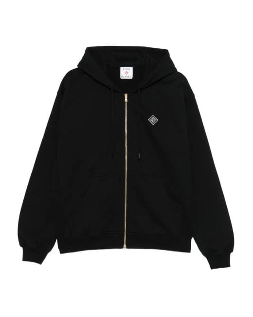 Casablanca Black "Casa Chrome" Full Zip Hoodie for men