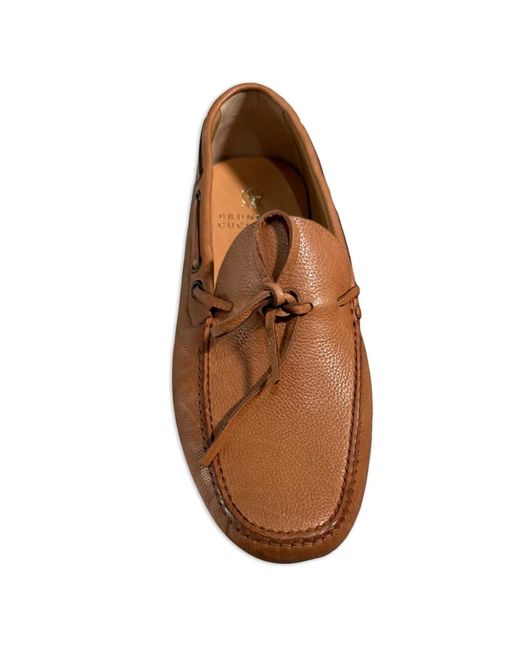 Brunello Cucinelli ブラウン デッキシューズ Brunello Cucinelli メンズ ブラウン デッキシューズ 【公式通販】