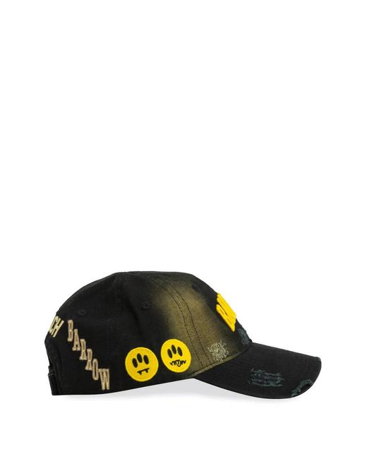 Barrow Black Logo-Embroidered Cap