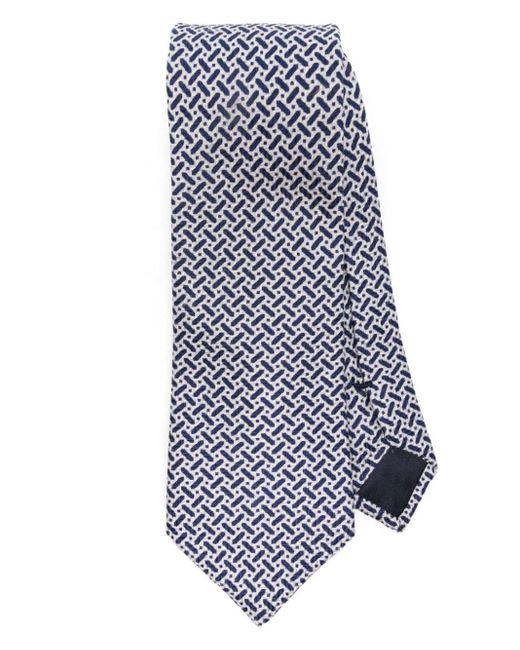 Giorgio Armani Krawatte mit grafischem Print in Blue für Herren