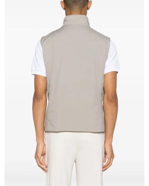 Moorer Natural Padded Zip-Up Gillet for men