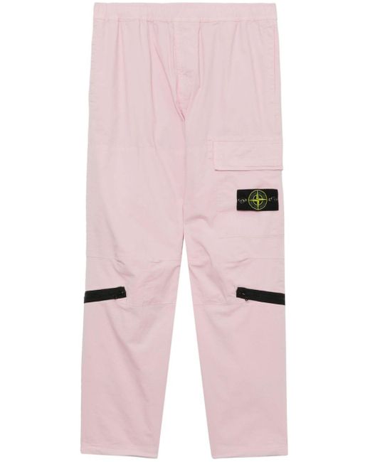Pantalon de jogging à patch logo Stone Island pour homme en coloris Pink