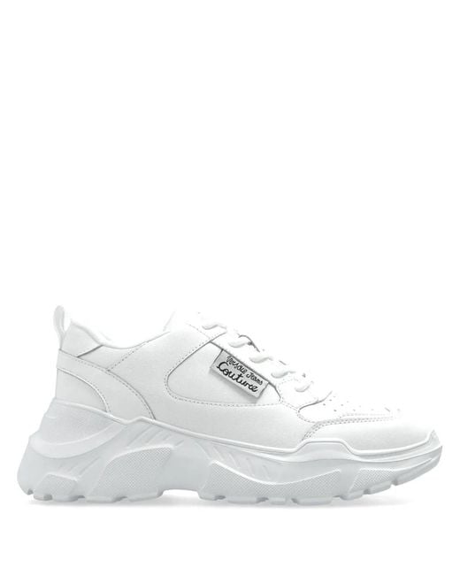Versace Jeans Couture White Logo-Patch Sneakers